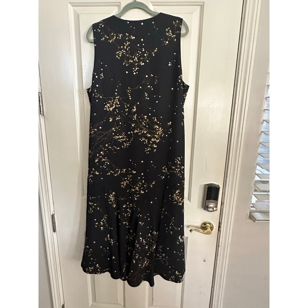 COS Women's Black Fully Lined Handkerchief Asymmetric Midi Dress Size 14 - Picture 11 of 12